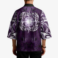 New Zealand Matariki Waipunarangi Kimono Maori Moko Purple Galaxy