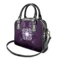 New Zealand Matariki Waipunarangi Shoulder Handbag Maori Moko Purple Galaxy