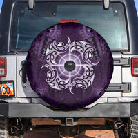 New Zealand Matariki Waipunarangi Spare Tire Cover Maori Moko Purple Galaxy LT05 Purple - Polynesian Pride