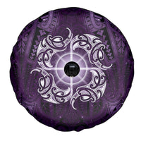 New Zealand Matariki Waipunarangi Spare Tire Cover Maori Moko Purple Galaxy LT05 - Polynesian Pride