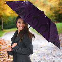 New Zealand Matariki Waipunarangi Umbrella Maori Moko Purple Galaxy