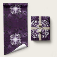 New Zealand Matariki Waipunarangi Wrapping Paper Maori Moko Purple Galaxy