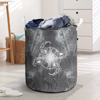 New Zealand Matariki Ururangi Laundry Basket Maori Moko Grey Galaxy