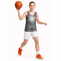 New Zealand Matariki Ururangi Basketball Jersey Maori Moko Grey Galaxy LT05 - Polynesian Pride