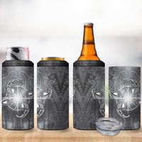 New Zealand Matariki Ururangi 4 in 1 Can Cooler Tumbler Maori Moko Grey Galaxy