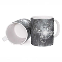 New Zealand Matariki Ururangi Ceramic Mug Maori Moko Grey Galaxy