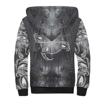 New Zealand Matariki Ururangi Sherpa Hoodie Maori Moko Grey Galaxy