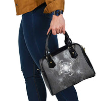 New Zealand Matariki Ururangi Shoulder Handbag Maori Moko Grey Galaxy