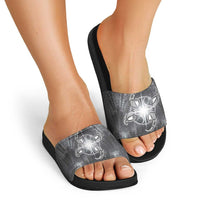 New Zealand Matariki Ururangi Slide Sandals Maori Moko Grey Galaxy
