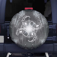 New Zealand Matariki Ururangi Spare Tire Cover Maori Moko Grey Galaxy
