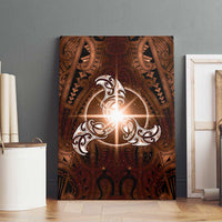 New Zealand Matariki Tupuanuku Canvas Wall Art Maori Moko Brown Galaxy