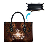 New Zealand Matariki Tupuanuku Leather Bag Maori Moko Brown Galaxy