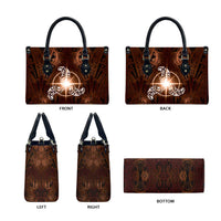 New Zealand Matariki Tupuanuku Leather Bag Maori Moko Brown Galaxy