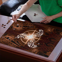 New Zealand Matariki Tupuanuku Puzzle Maori Moko Brown Galaxy