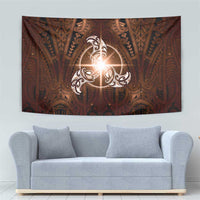 New Zealand Matariki Tupuanuku Tapestry Maori Moko Brown Galaxy
