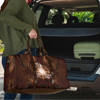 New Zealand Matariki Tupuanuku Travel Bag Maori Moko Brown Galaxy
