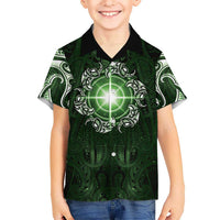 New Zealand Matariki Tupuarangi Hawaiian Shirt Maori Moko Green Galaxy