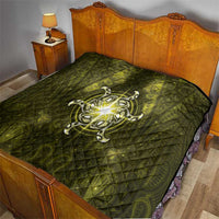 New Zealand Matariki Hiwaiterangi Quilt Maori Moko Yellow Galaxy
