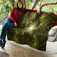 New Zealand Matariki Hiwaiterangi Quilt Maori Moko Yellow Galaxy