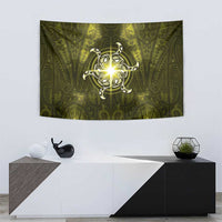 New Zealand Matariki Hiwaiterangi Tapestry Maori Moko Yellow Galaxy