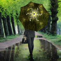 New Zealand Matariki Hiwaiterangi Umbrella Maori Moko Yellow Galaxy