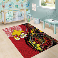 Papua New Guinea And Australia Aboriginal Area Rug Bird Of Paradise And Kangaroo Together