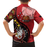 Papua New Guinea And Australia Aboriginal Family Matching Puletasi and Hawaiian Shirt Bird Of Paradise And Kangaroo Together LT05 - Polynesian Pride
