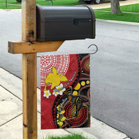 Papua New Guinea And Australia Aboriginal Garden Flag Bird Of Paradise And Kangaroo Together