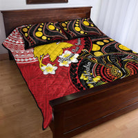 Papua New Guinea And Australia Aboriginal Quilt Bed Set Bird Of Paradise And Kangaroo Together