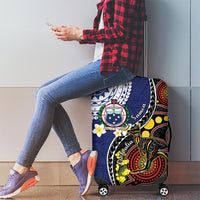 Samoa And Australia Together Luggage Cover Aboriginal Mix Polynesian LT05 - Polynesian Pride