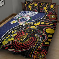 Samoa And Australia Together Quilt Bed Set Aboriginal Mix Polynesian