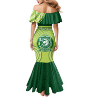 Personalised Ballantine Memorial School Family Matching Mermaid Dress and Hawaiian Shirt With Fijian Tapa Pattern