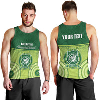 Personalised Ballantine Memorial School Men Tank Top With Fijian Tapa Pattern