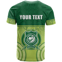 Personalised Ballantine Memorial School T Shirt With Fijian Tapa Pattern LT05 - Polynesian Pride