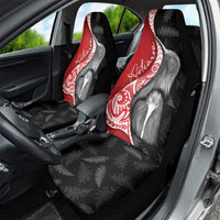 New Zealand Aotearoa Car Seat Cover Kiwi Fern Maori Pattern Red Version