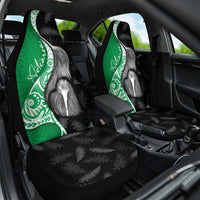 New Zealand Aotearoa Car Seat Cover Kiwi Fern Maori Pattern Green Version