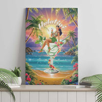 Aloha Hawaii Canvas Wall Art Hula Martini Tropical Vibes - Polynesian Pride