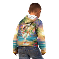 Aloha Hawaii Kid Hoodie Hula Martini Tropical Vibes - Polynesian Pride