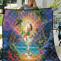 Aloha Hawaii Quilt Hula Martini Tropical Vibes - Polynesian Pride