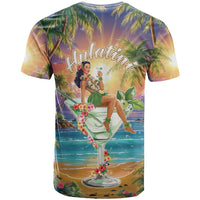 Aloha Hawaii T Shirt Hula Martini Tropical Vibes - Polynesian Pride