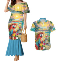 Hawaii Parrot Couples Matching Mermaid Dress and Hawaiian Shirt Im Not Waiting Till 5 Oclock