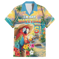 Hawaii Parrot Family Matching Off The Shoulder Long Sleeve Dress and Hawaiian Shirt Im Not Waiting Till 5 Oclock LT05 Dad's Shirt - Short Sleeve Colorful - Polynesian Pride