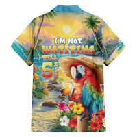 Hawaii Parrot Family Matching Off The Shoulder Long Sleeve Dress and Hawaiian Shirt Im Not Waiting Till 5 Oclock LT05 - Polynesian Pride