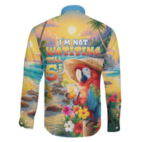 Hawaii Parrot Family Matching Off The Shoulder Long Sleeve Dress and Hawaiian Shirt Im Not Waiting Till 5 Oclock LT05 - Polynesian Pride