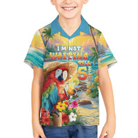 Hawaii Parrot Kid Hawaiian Shirt Im Not Waiting Till 5 Oclock