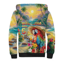 Hawaii Parrot Sherpa Hoodie Im Not Waiting Till 5 Oclock - Polynesian Pride