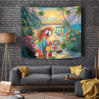 Hawaii Parrot Tapestry Im Not Waiting Till 5 Oclock - Polynesian Pride