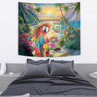 Hawaii Parrot Tapestry Im Not Waiting Till 5 Oclock