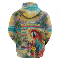 Hawaii Parrot Zip Hoodie Im Not Waiting Till 5 Oclock - Polynesian Pride