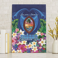 Guam Liberation Day Canvas Wall Art Pas Para I Chamoru LT05 Without Frame Navy - Polynesian Pride